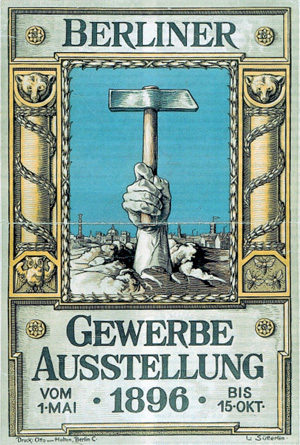 Plakat für die Berliner Gewerbeausstellung 1896 von Ludwig Sütterlin