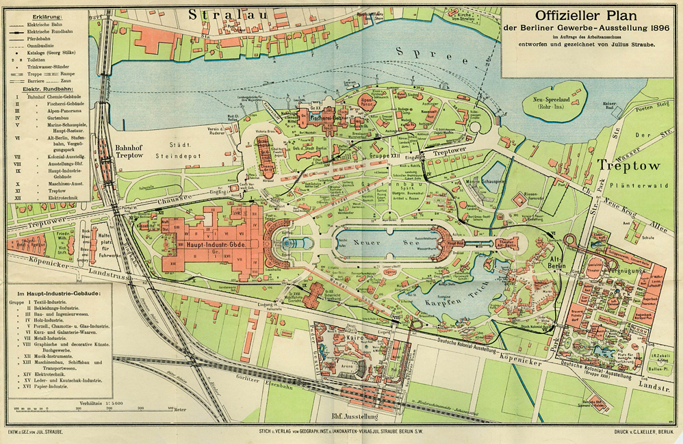 Plan der Gewerbeausstellung von 1896